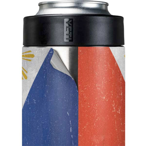 Philippines Flag Distressed Yeti Colster Can Insulator  Skin